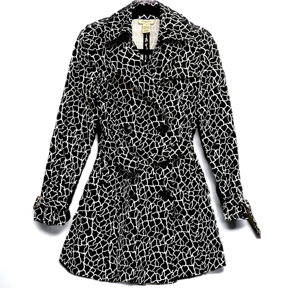 Vertigo Paris animal print belted trench coat